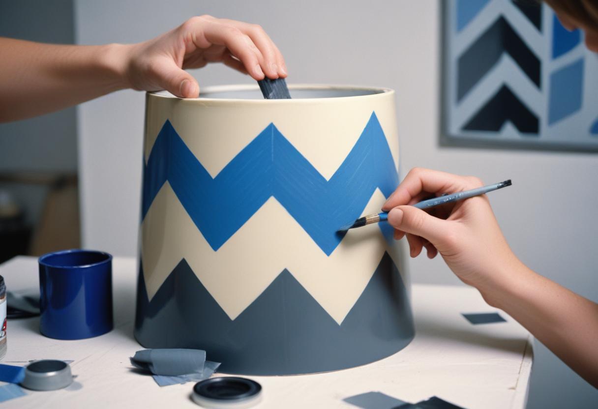 Paint geometric patterns for a modern look