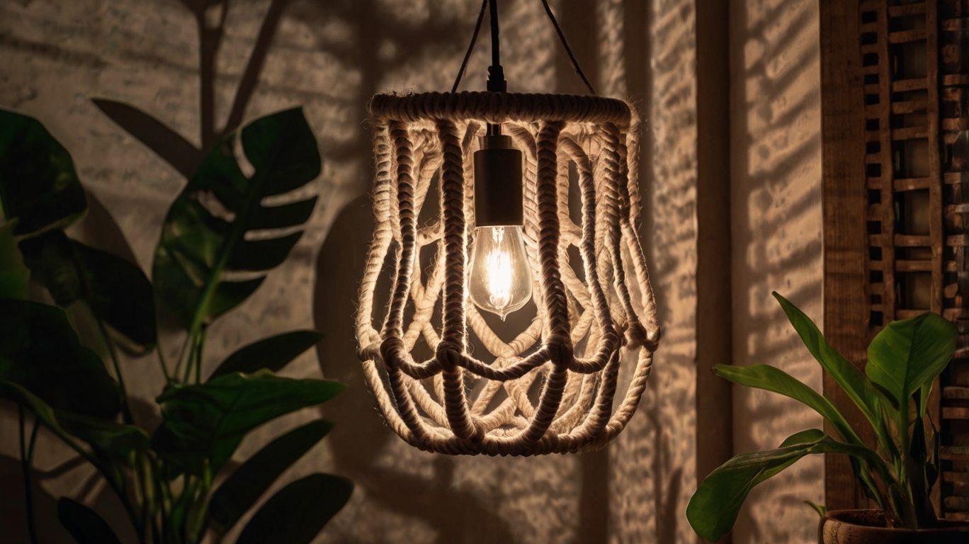 pendant light hanging in a cozy corner