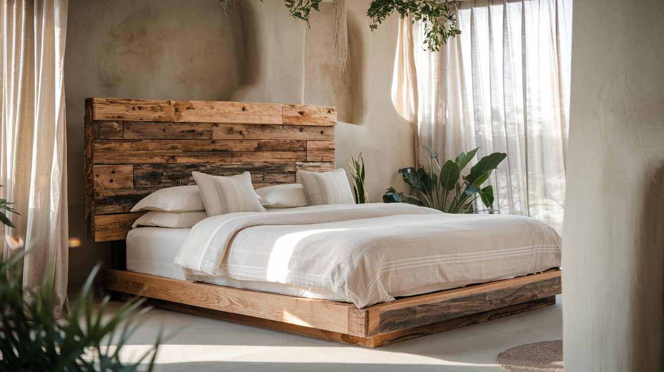 Rustic Wood Bed Frames for Natural Charm