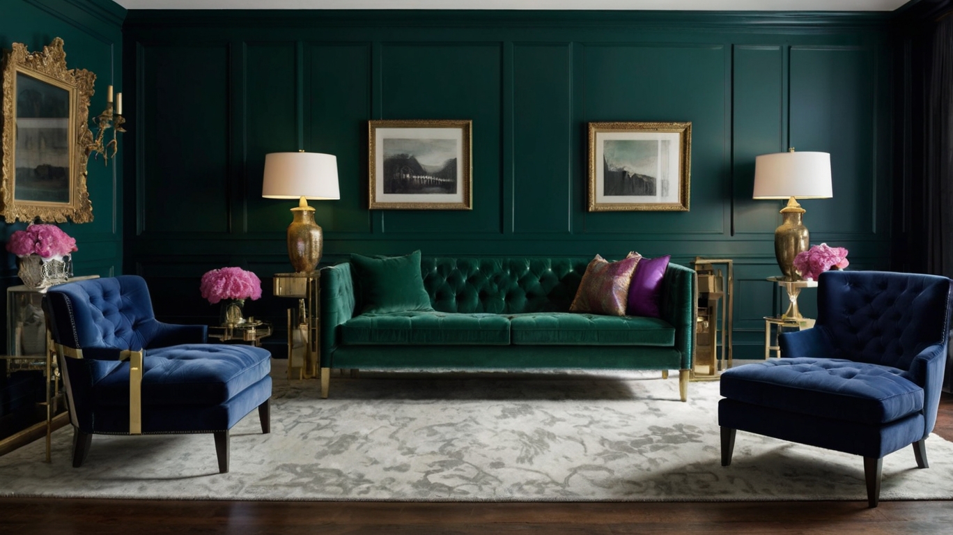 incorporate jewel tones without overwhelming spaces