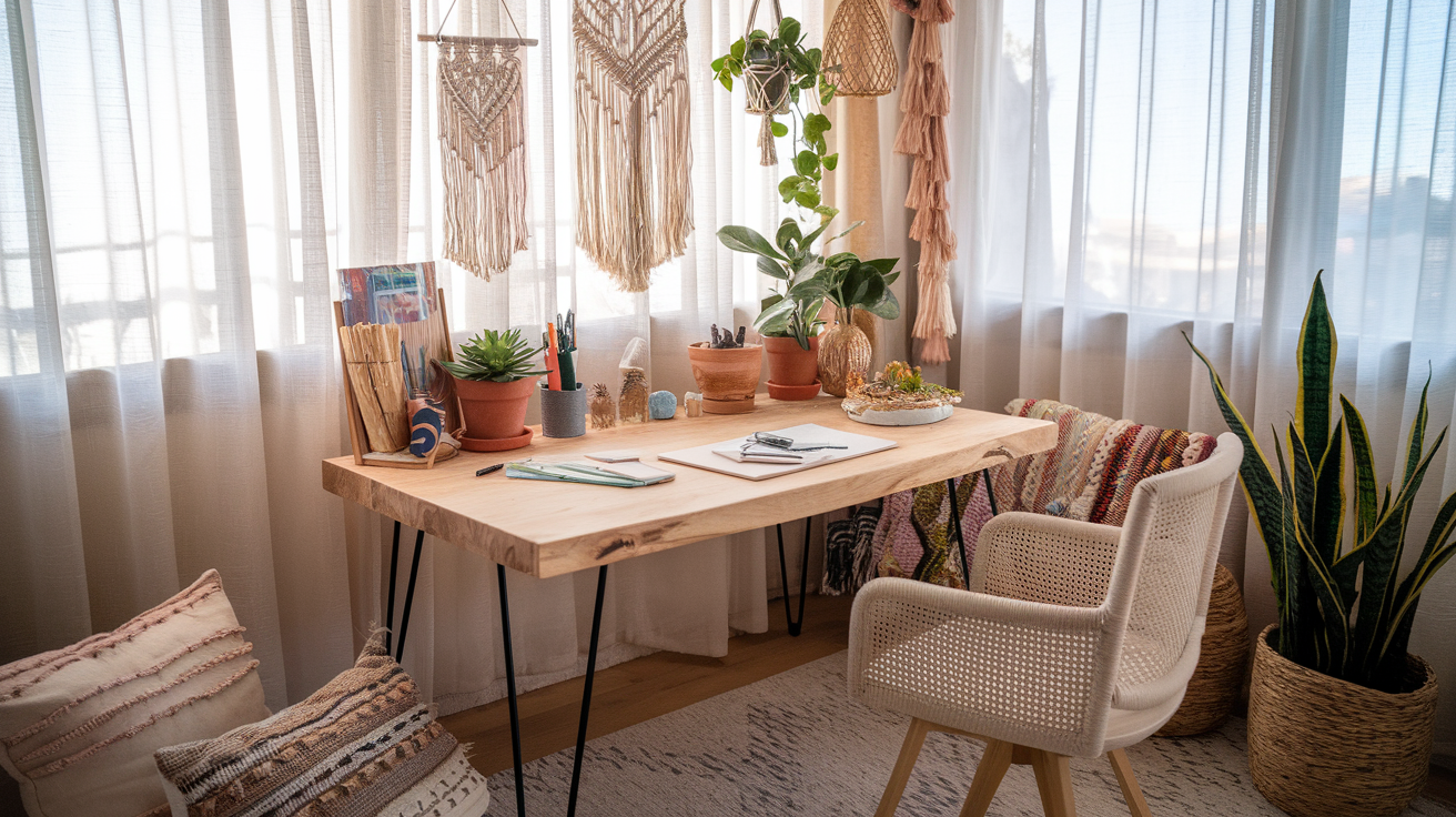 Boho-Inspired Desk Options That Spark Creativity