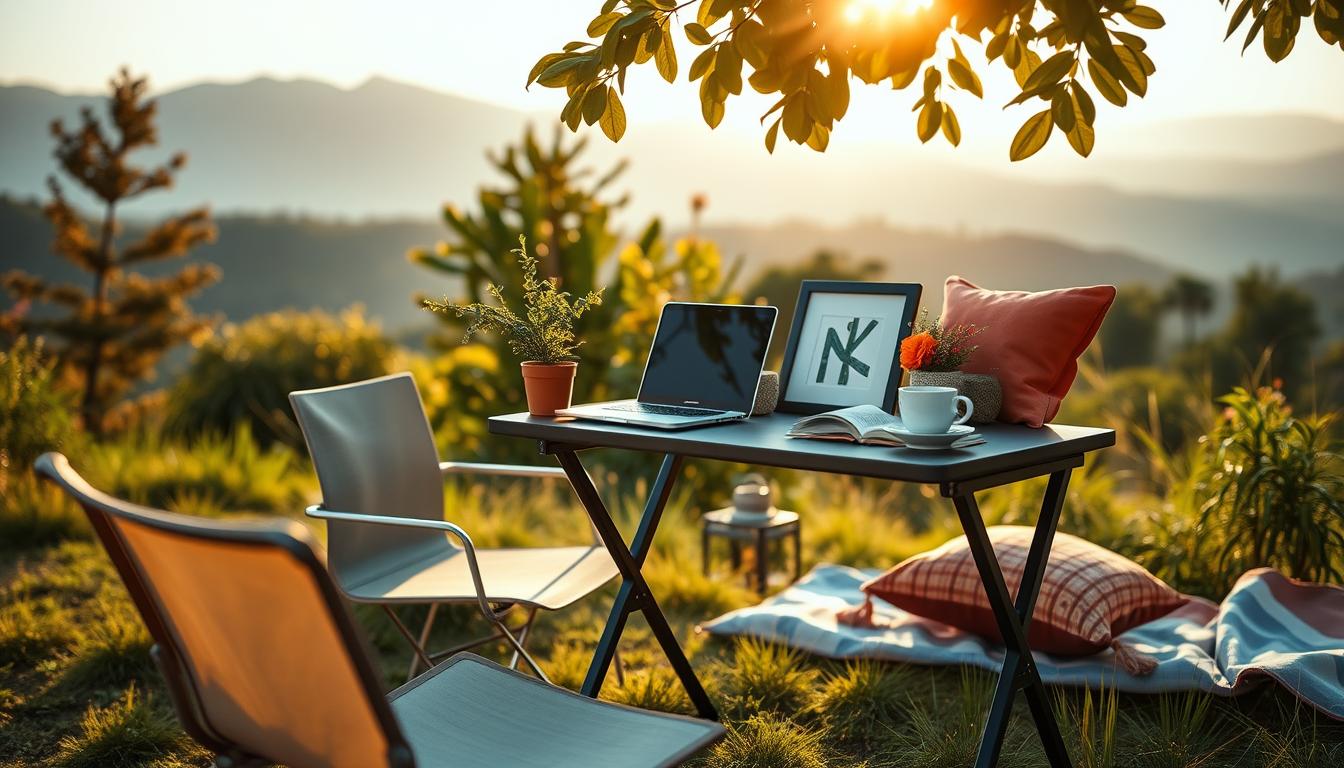 Digital nomad office hacks – portable décor, packable workspaces